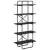 vidaXL Estanter&iacute;a 5 niveles 80 x 35 x 175,5 cm PB Roble Negro