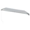 vidaXL Toldo retr&aacute;ctil manual gris antracita y blanco 500x350 cm
