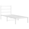 vidaXL Estructura cama sin colchón con cabecero metal blanco 80x200 cm