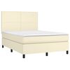 vidaXL Cama box spring con colch&oacute;n cuero sint&eacute;tico crema 140x200cm