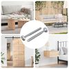 vidaXL Tornillos de Madera 2 pcs Plateado M6 x 70 mm Acero