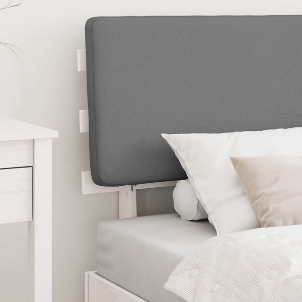 vidaXL Estructura de Cama con Cabecera Tapizada Gris Claro 80 x 200 cm