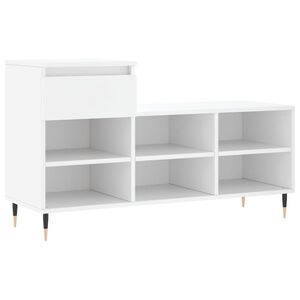 vidaXL Zapatero madera contrachapada blanco 102x36x60 cm