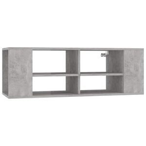vidaXL Mueble pared TV madera contrachapada gris hormig&oacute;n 102x35x35 cm
