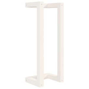 vidaXL Toallero de madera maciza de pino blanco 23x18x60 cm