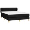 vidaXL Cama box spring con colch&oacute;n tela negro 140x200 cm