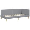 vidaXL Estructura de cama en esquina Gris Claro 90 cm x 200 cm