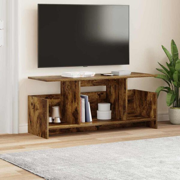 vidaXL Soporte de TV Roble ahumado 102 x 35 x 45 cm