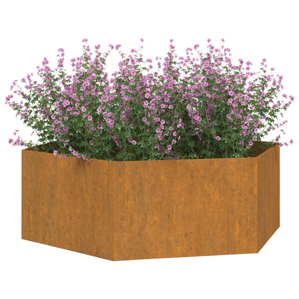 vidaXL Jardinera de acero corten oxidado 138x120x45 cm