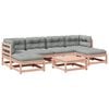 vidaXL Set de sof&aacute;s jard&iacute;n 7 pzas con cojines madera abeto Douglas