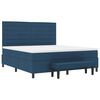 vidaXL Cama tipo Box Spring con colch&oacute;n Azul 180 x 200 cm tela