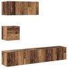 vidaXL Conjunto de mueble de TV 4 piezas montado la pared madera vieja