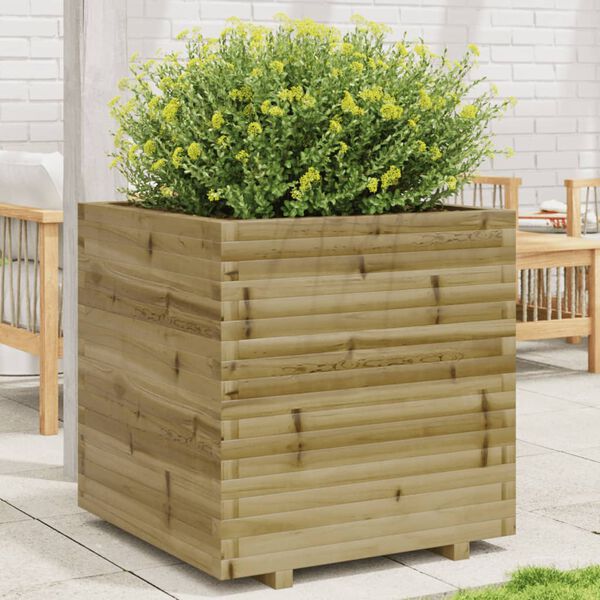vidaXL Jardinera madera de pino impregnada 70x70x72,5 cm