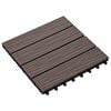 vidaXL Tile de Decking Dise&ntilde;o 3D 11 pcs Marr&oacute;n Oscuro 30 x 30 cm WPC