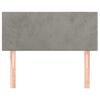 vidaXL Cabecero de terciopelo gris claro 90x5x78/88 cm