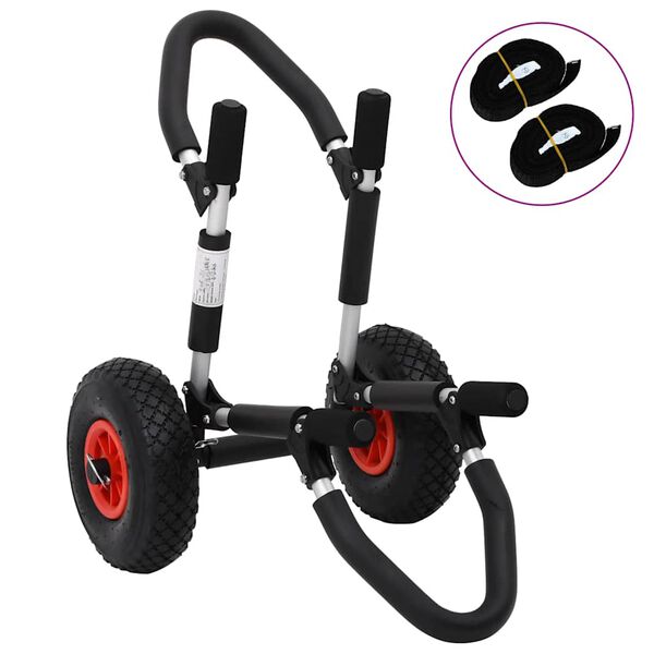 vidaXL Carrito SUP para tabla de surf plegable 45 kg aluminio