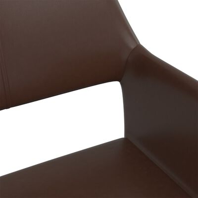 vidaXL Sillas de comedor 4 unidades cuero artificial marrón