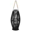 vidaXL Portavelas colgante bamb&uacute; negro 60 cm