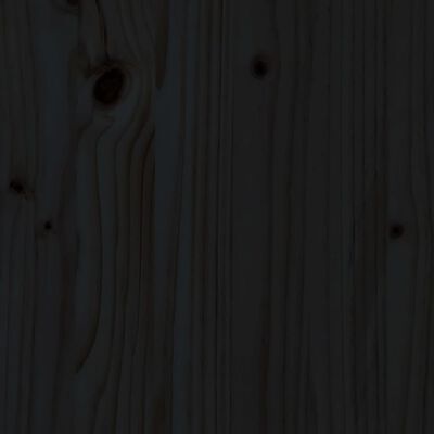 vidaXL Cama para personas mayores madera maciza pino negra 120x190 cm