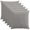 vidaXL Funda de almohada 6 pcs HEERLEN Gris Claro 65 x 65 cm pana