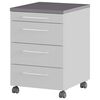 Germania Cajonera ruedas GW-Profi 2.0 42x49x61 cm gris claro y grafito