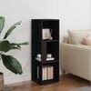 vidaXL Mueble de esquina madera contrachapada negro 33x33x100 cm