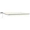 vidaXL Toldo manual retr&aacute;ctil con LEDs Crema y Antracita 4 x 3 m