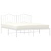 vidaXL Estructura cama sin colch&oacute;n con cabecero metal blanco 160x200cm