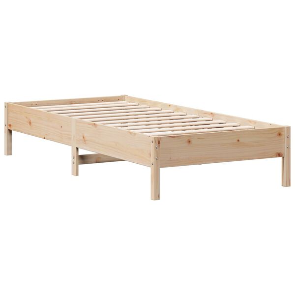 vidaXL Estructura de cama sin colch&oacute;n madera maciza de pino 100x200 cm