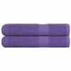vidaXL Toallas FROGN 2 uds morado 100x200 cm 360 g/m&sup2;