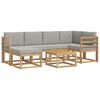 vidaXL Conjunto de sof&aacute;s de exterior 7 pcs Blanco y Gris Claro