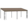 vidaXL Cenador con montaje en la pared gris taupe 6x3 m