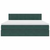 vidaXL Cama con almacenamiento Verde oscuro 180 x 200 cm Terciopelo