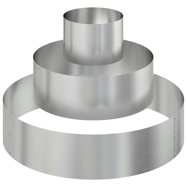 vidaXL Maceta para Jard&iacute;n Plateado 90 x 90 x 20 cm Acero Galvanizado