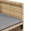 vidaXL Set comedor de jard&iacute;n con cojines 13 pzas rat&aacute;n sint&eacute;tico beige