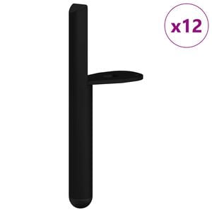 vidaXL Patas de Muebles 12 uds. Negro 66 x 36 x 160 mm Hierro