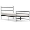 vidaXL Estructura cama sin colch&oacute;n con estribo metal negro 100x200 cm