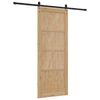 vidaXL Puerta Corredera ORKDAL Natural y negro 83 x 211 cm