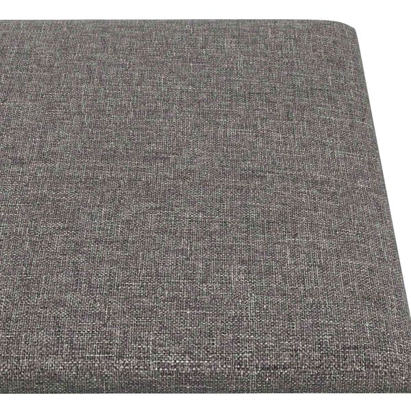vidaXL Cabecero de Pared 12 pcs Gris Claro 90 x 15 cm tela