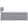 vidaXL Cama box spring con colch&oacute;n tela gris claro 120x190 cm