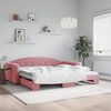 vidaXL Sof&aacute; cama nido terciopelo rosa 100x200 cm