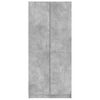 vidaXL Armario de madera contrachapada gris hormig&oacute;n 80x52x180 cm