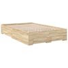 vidaXL Estructura de cama Marrón 140 x 200 cm Madera contrachapada