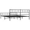 vidaXL Estructura cama sin colchón con estribo metal negro 183x213 cm