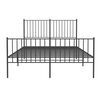 vidaXL Estructura cama sin colch&oacute;n con estribo metal negro 140x190 cm