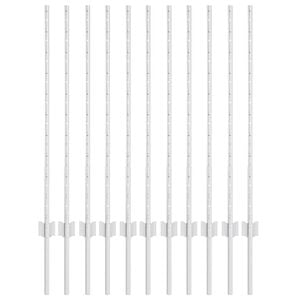 vidaXL Poste de cerca empotrado 11 uds. Plateado 140 cm