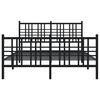 vidaXL Estructura cama sin colchón con estribo metal negro 120x200 cm