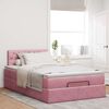 vidaXL Estructura de cama otomana colch&oacute;n terciopelo rosa 120x200cm