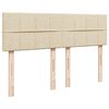 vidaXL Cama box spring con colch&oacute;n tela color crema 160x200 cm
