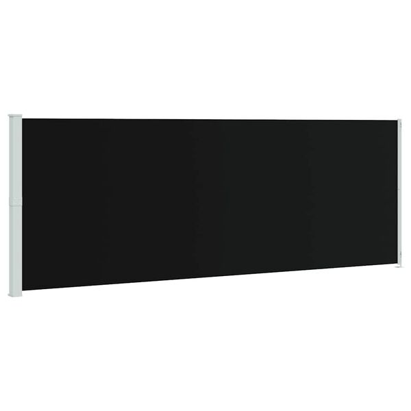 vidaXL Toldo lateral retráctil para patio negro 220x600 cm